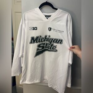 White Michigan State Hockey Jersey